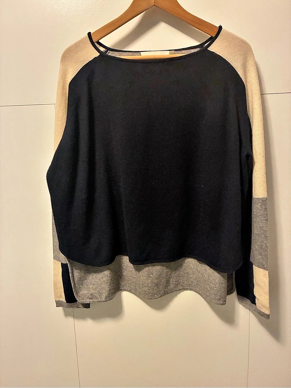 CHARLI Color Block Crewneck Sweater Size Small